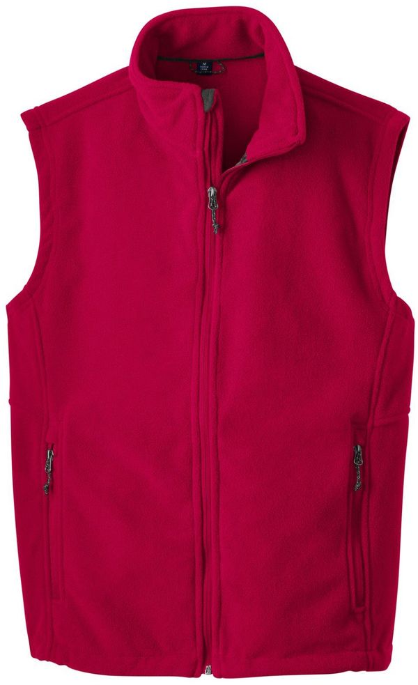 Am image of a Custom Port Authority Value Fleece Vest in True Red!