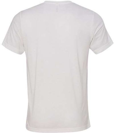 Am image of a Custom Bella and Canvas Unisex Triblend Tee in Solid White Triblend!