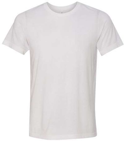 Am image of a Custom Bella and Canvas Unisex Triblend Tee in Solid White Triblend!