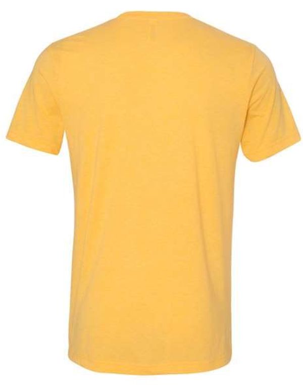 Am image of a Custom Bella and Canvas Unisex Triblend Tee in Yellow Gold Triblend!