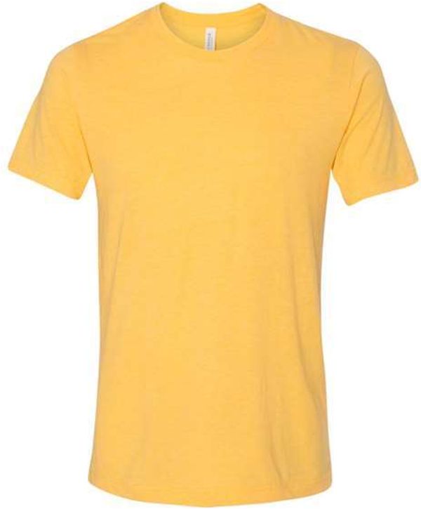 Am image of a Custom Bella and Canvas Unisex Triblend Tee in Yellow Gold Triblend!