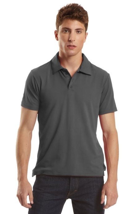 Jerico Bamboo Stretch Polo in Charcoal