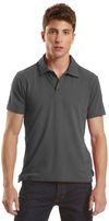 Am image of a Custom Jerico Bamboo Stretch Polo in Charcoal!