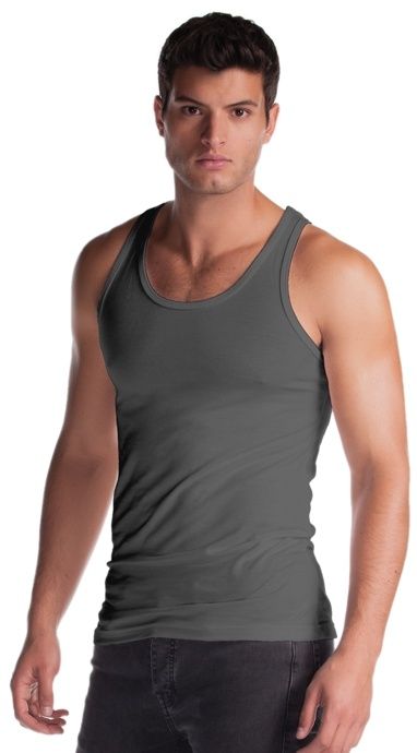 Jerico Unisex Bamboo Tank Top in Charcoal