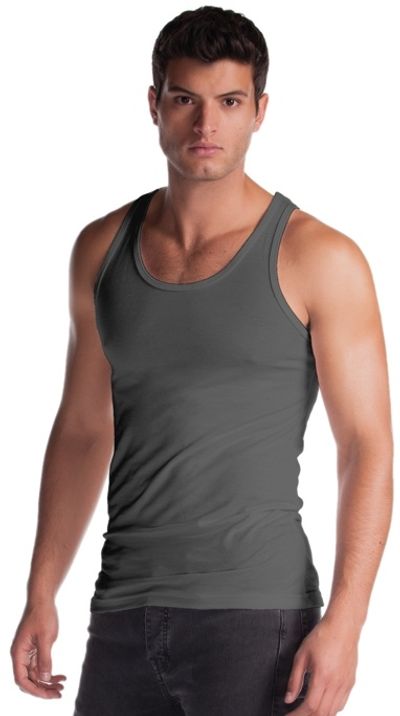 Am image of a Custom Jerico Unisex Bamboo Tank Top in Charcoal!