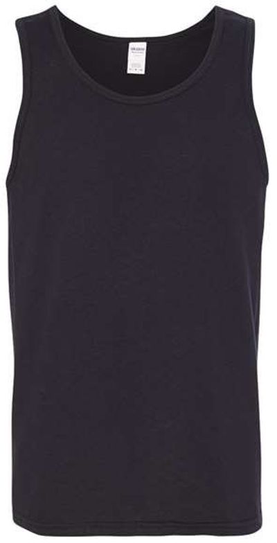 Am image of a Custom Gildan Heavy Cotton Tank Top in Black!