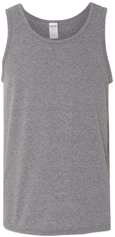 Am image of a Custom Gildan Heavy Cotton Tank Top in Graphite Heather!