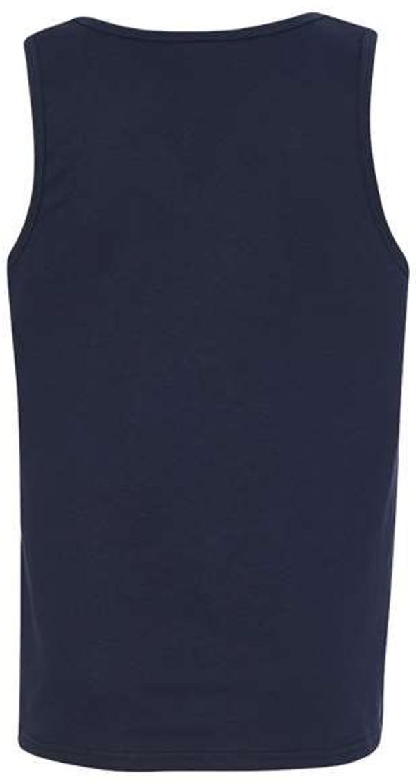 Am image of a Custom Gildan Heavy Cotton Tank Top in Navy!