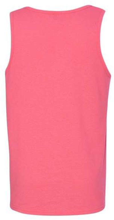 Am image of a Custom Gildan Heavy Cotton Tank Top in Safety Pink!