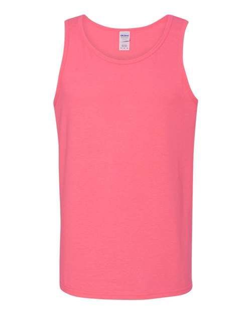 Gildan Heavy Cotton Tank Top in Safety Pink