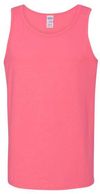 Am image of a Custom Gildan Heavy Cotton Tank Top in Safety Pink!