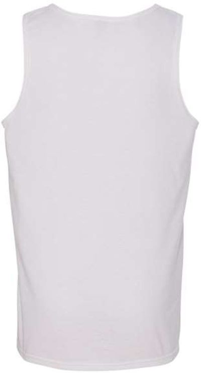 Am image of a Custom Gildan Heavy Cotton Tank Top in White!