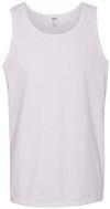 Am image of a Custom Gildan Heavy Cotton Tank Top in White!