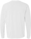 Am image of a Custom Comfort Colors Garment Dyed Heavyweight Long Sleeve T Shirt in White!