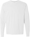 Am image of a Custom Comfort Colors Garment Dyed Heavyweight Long Sleeve T Shirt in White!