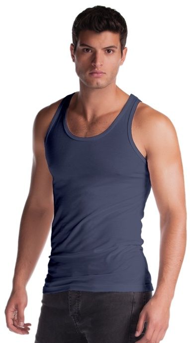 Jerico Unisex Bamboo Tank Top in Midnight Blue