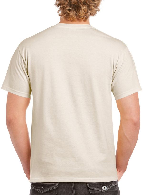 Am image of a Custom GILDAN Heavy Cotton TShirt in Natural!