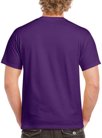 Am image of a Custom GILDAN Heavy Cotton TShirt in Purple!