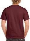 Am image of a Custom GILDAN Heavy Cotton TShirt in Maroon!