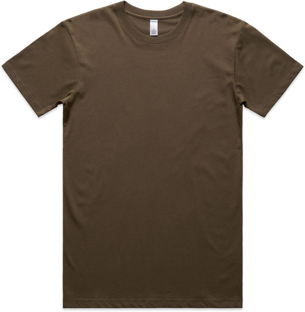 Am image of a Custom AS Colour Men's Staple Organic Tee in Walnut!