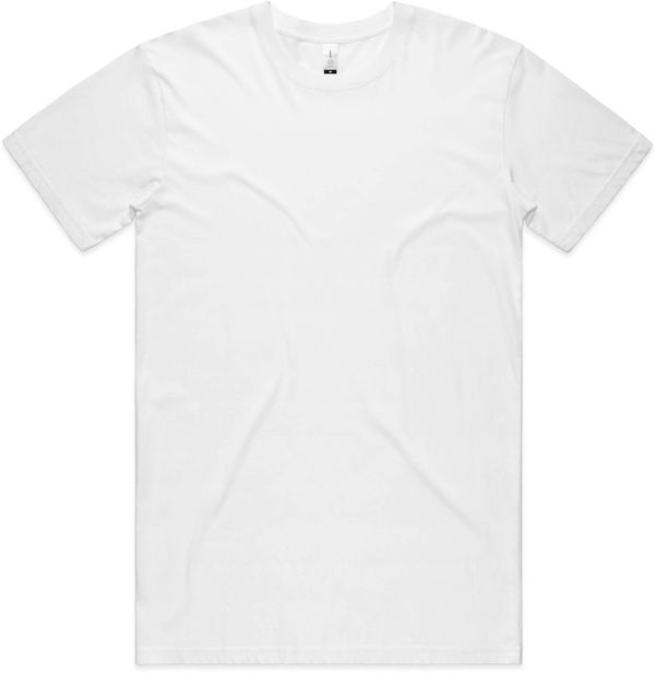 Am image of a Custom AS Colour Men's Staple Organic Tee in White!