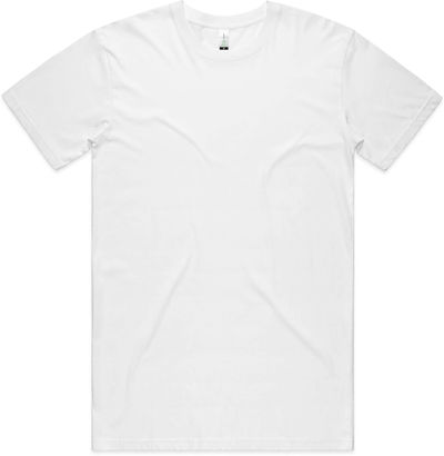 Am image of a Custom AS Colour Men's Staple Organic Tee in White!
