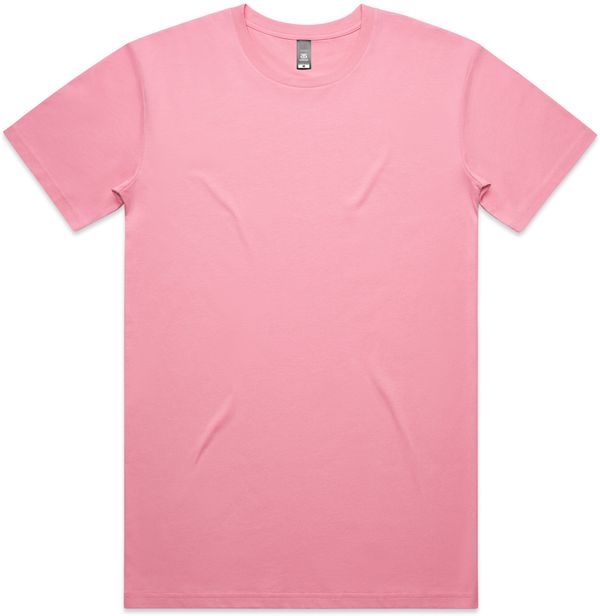 An image of a Custom AS Colours Men's Staple Tee in Bubblegum!