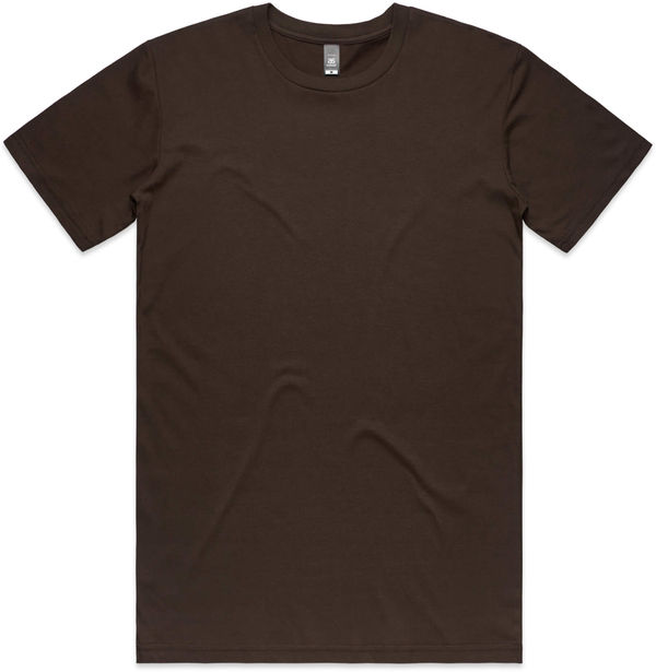 Am image of a Custom AS Colours Men's Staple Tee in Dark Chocolate!