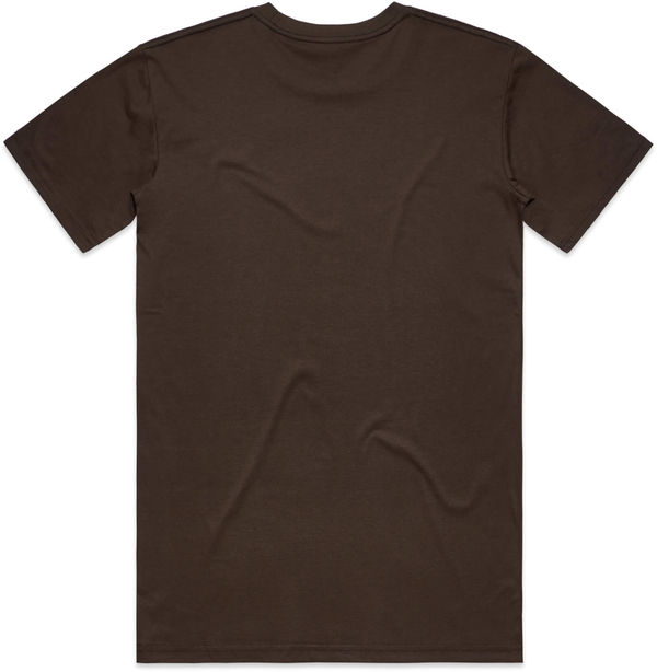Am image of a Custom AS Colours Men's Staple Tee in Dark Chocolate!