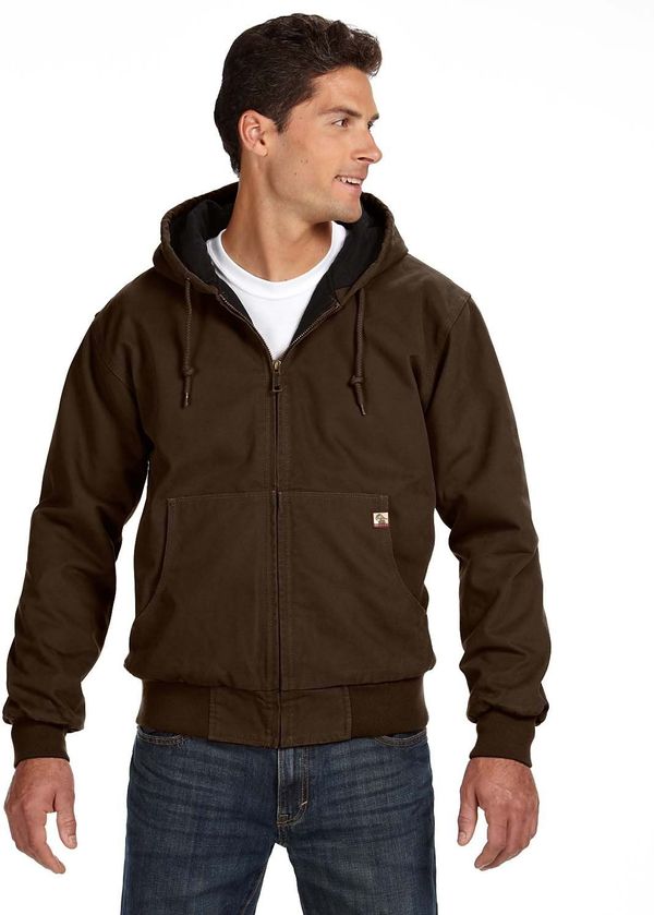 Am image of a Custom Dri Duck Cheyenne Jacket in Tobacco!