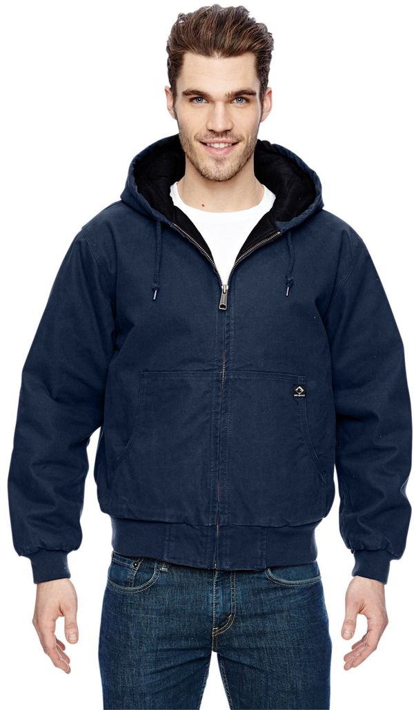 Am image of a Custom Dri Duck Cheyenne Jacket in Navy!