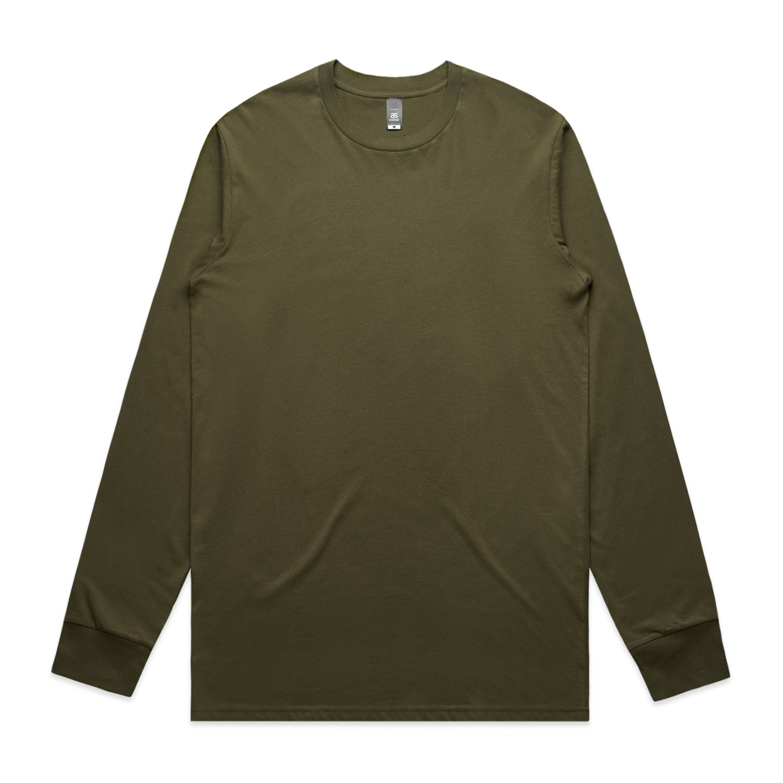AS Colour Mens Staple Long Sleeve Tee in Army