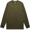 Am image of a Custom AS Colour Mens Staple Long Sleeve Tee in Army!