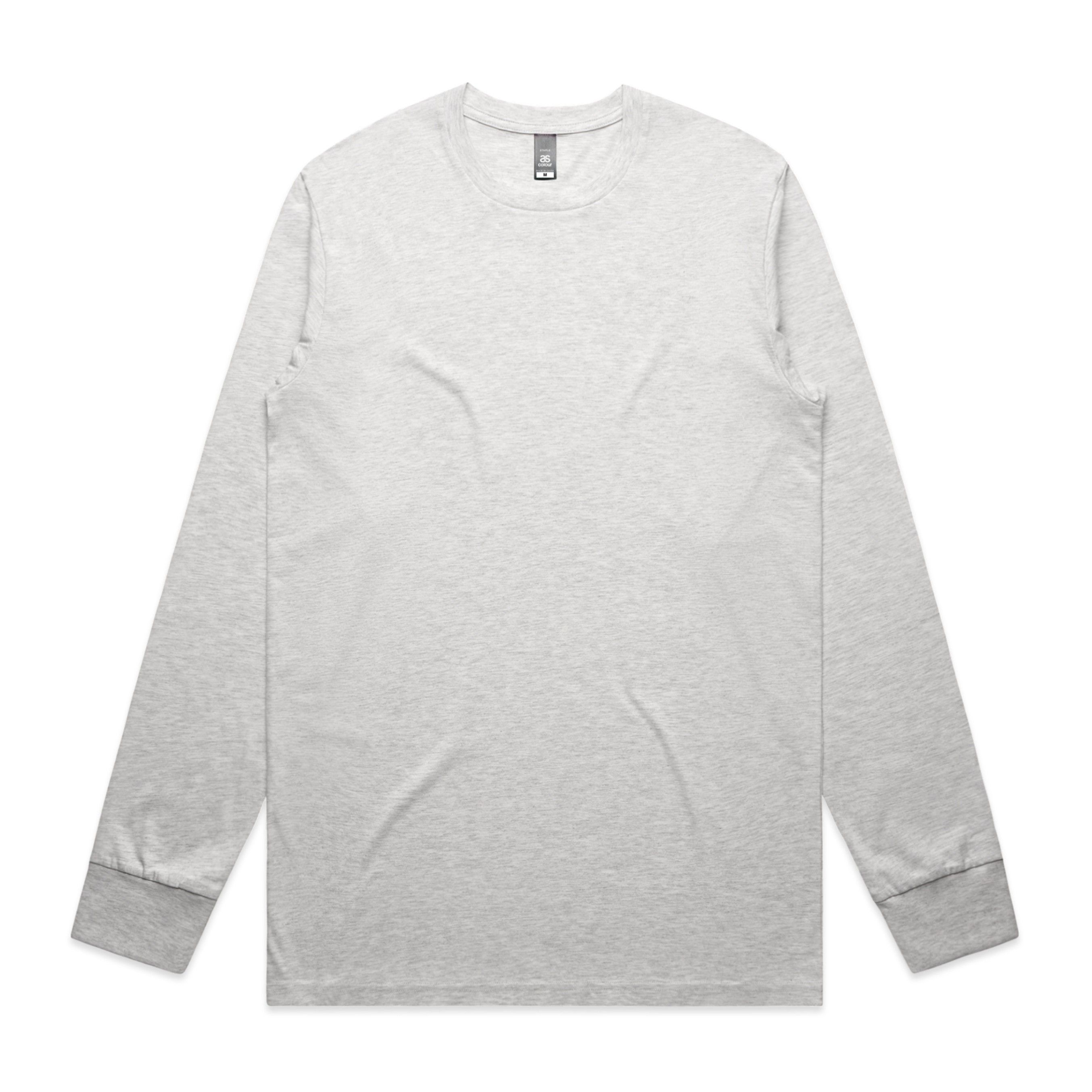 AS Colour Mens Staple Long Sleeve Tee in Ash Heather