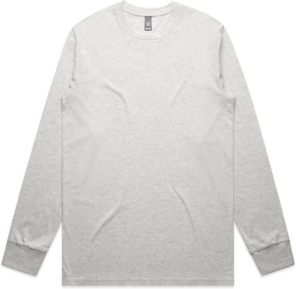 Am image of a Custom AS Colour Mens Staple Long Sleeve Tee in Ash Heather!