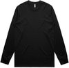 Am image of a Custom AS Colour Mens Staple Long Sleeve Tee in Black!