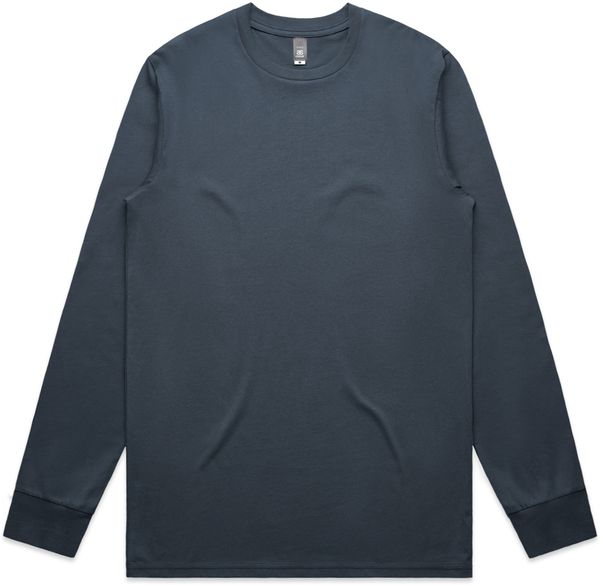 Am image of a Custom AS Colour Mens Staple Long Sleeve Tee in Petrol Blue!