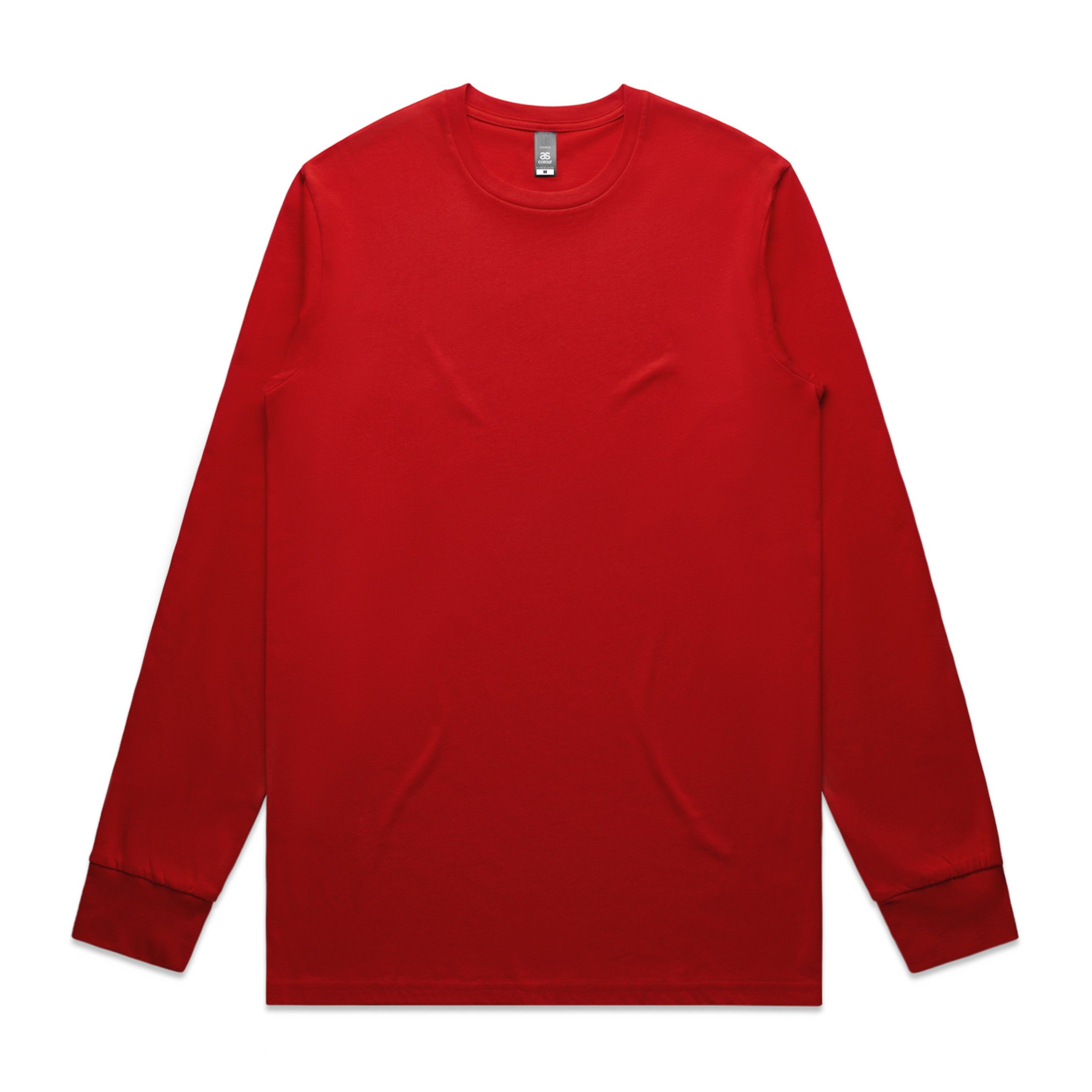 AS Colour Mens Staple Long Sleeve Tee in Red