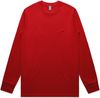 Am image of a Custom AS Colour Mens Staple Long Sleeve Tee in Red!
