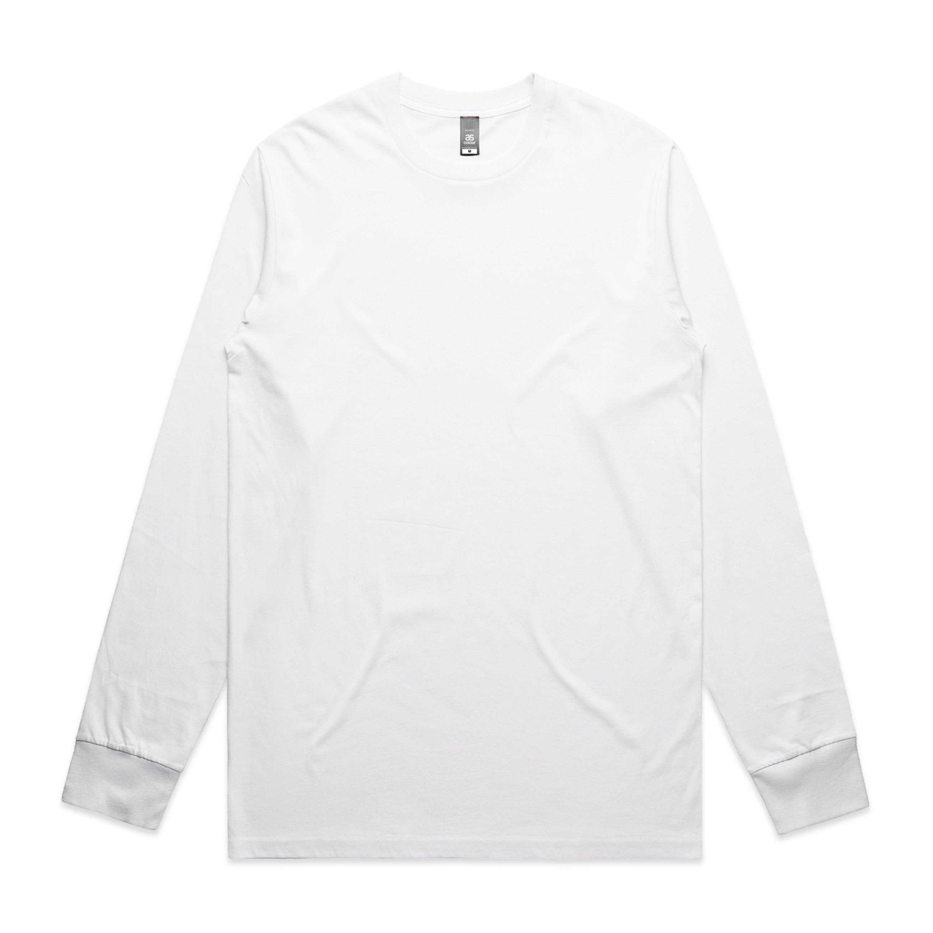 AS Colour Mens Staple Long Sleeve Tee in White
