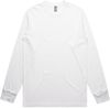 Am image of a Custom AS Colour Mens Staple Long Sleeve Tee in White!