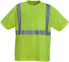 Am image of a Custom Sumaggo High Visibility Poly Cotton knitted Jersey T Shirt with Pocket in Lime!