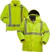 An image of a Custom Sumaggo High Visibility 5 in 1 Parka Jacket with 2 in 1 Fleece Inner Jacket!
