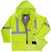 Am image of a Custom Sumaggo High Visibility 3 in 1 Parka Jacket with Soft Shell Inner Jacket in Lime!