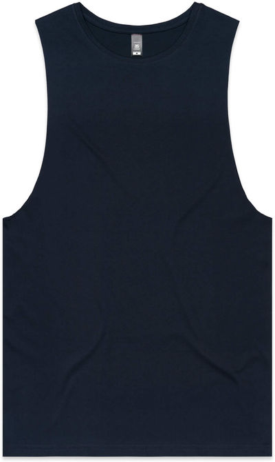Am image of a Custom AS Colour Men's Barnard Tank in Navy!