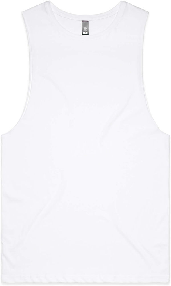 Am image of a Custom AS Colour Men's Barnard Tank in White!