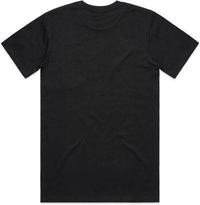Am image of a Custom AS Colour Men's Classic Pocket Tee in Black!