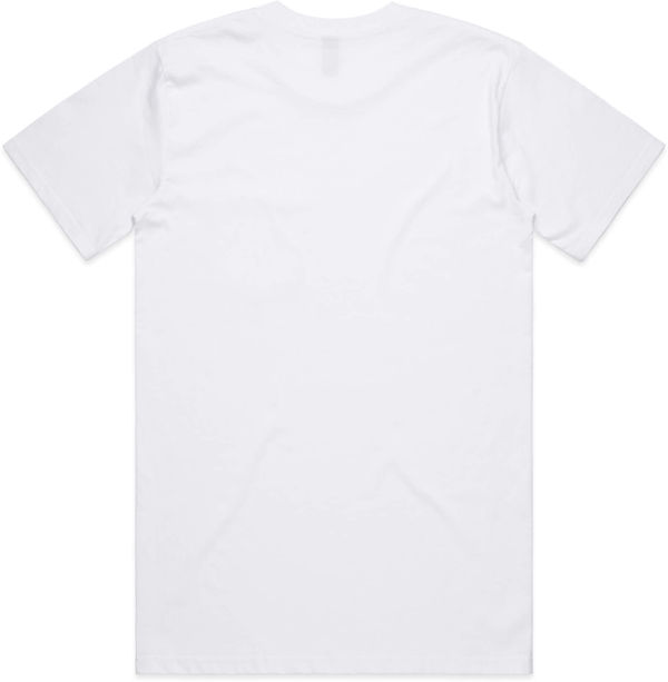 Am image of a Custom AS Colour Men's Classic Pocket Tee in White!