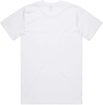 Am image of a Custom AS Colour Men's Classic Pocket Tee in White!