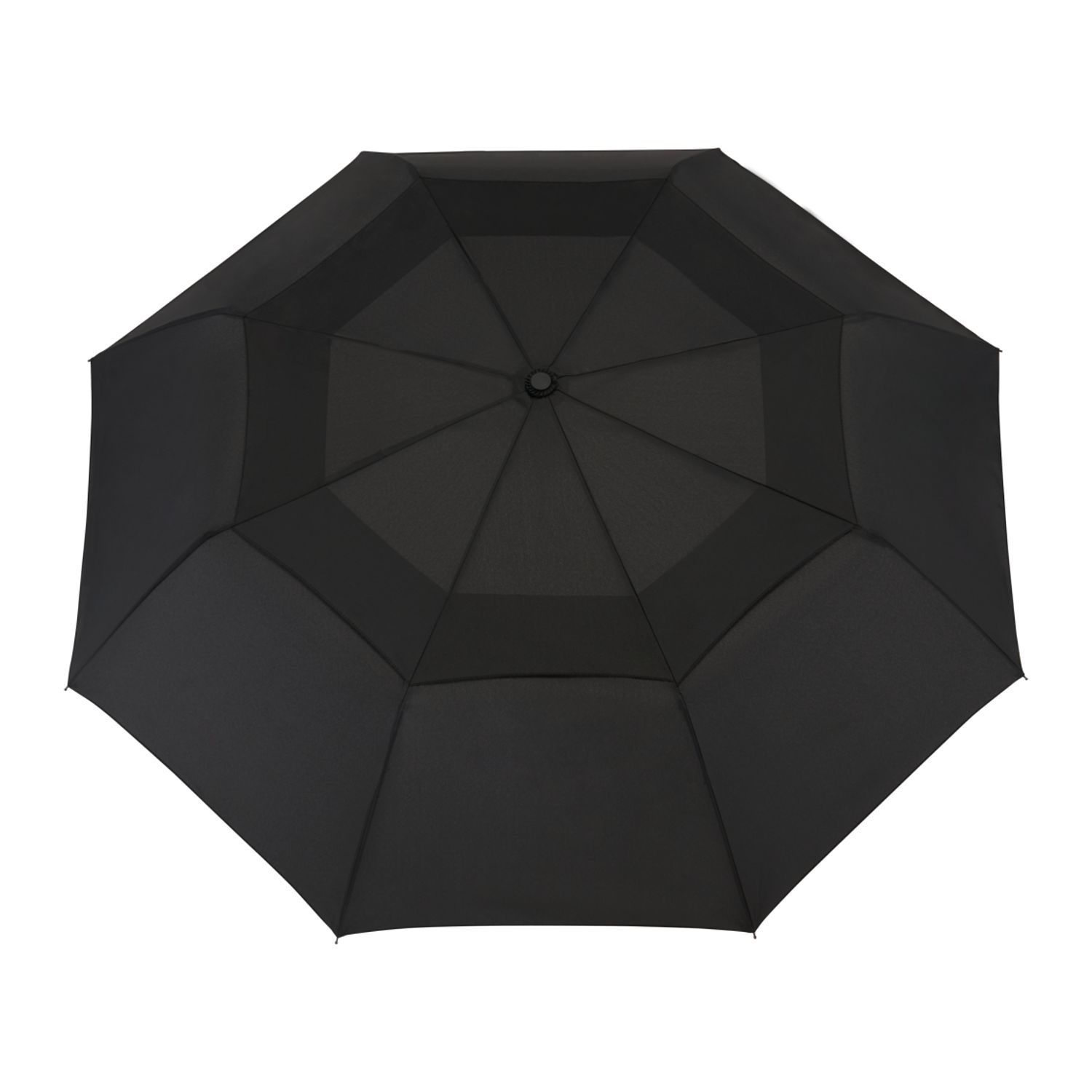 46in Recycled Auto Open Umbrella in Black
